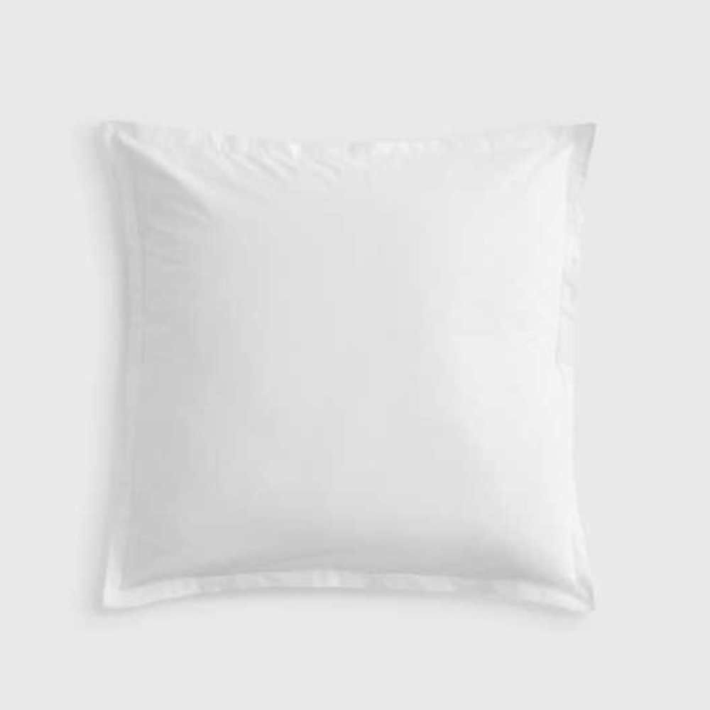 NWOT Quince Classic Organic Percale Euro Sham Set in White